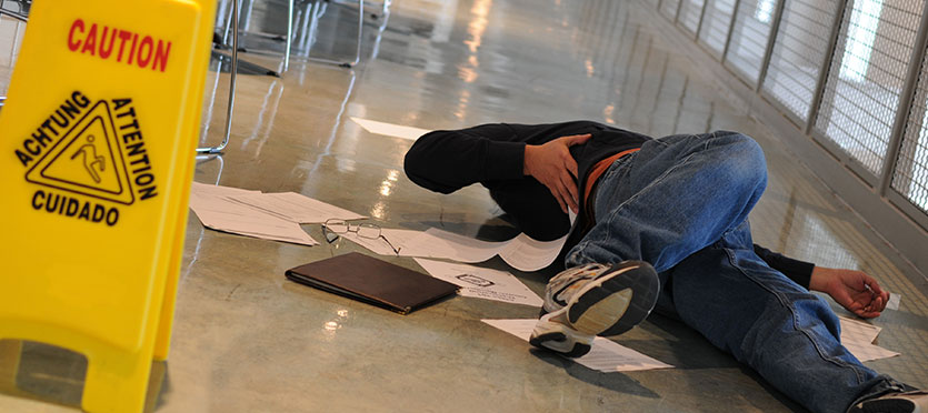 Man injured from slip and fall accident